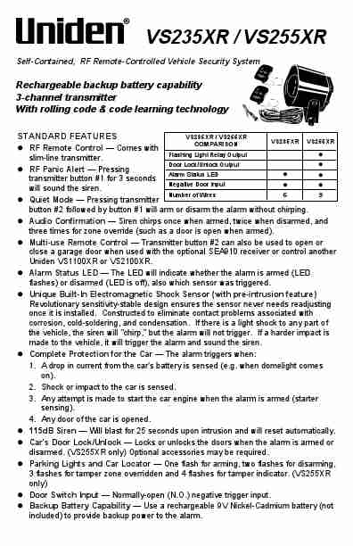 Uniden Automobile Accessories VS255XR-page_pdf